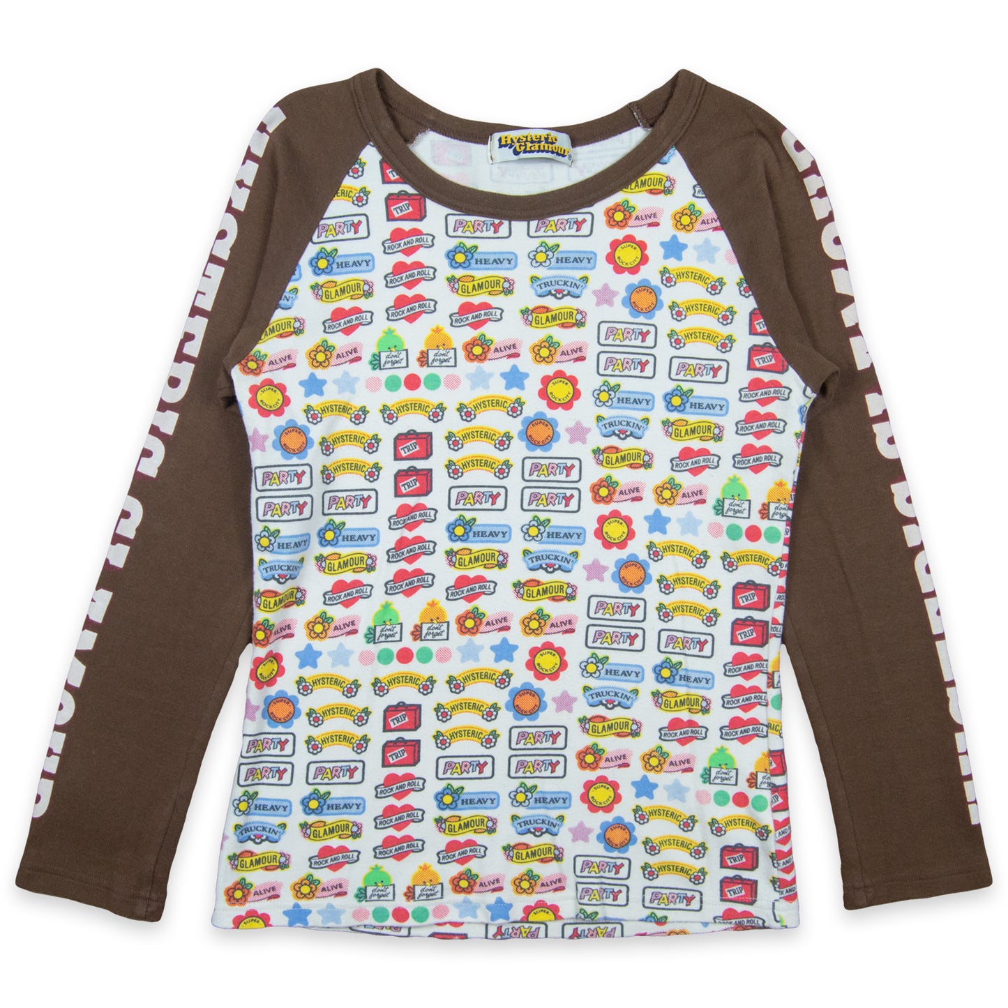 Hysteric Glamour All Over Print Logo Long Sleeve Tee