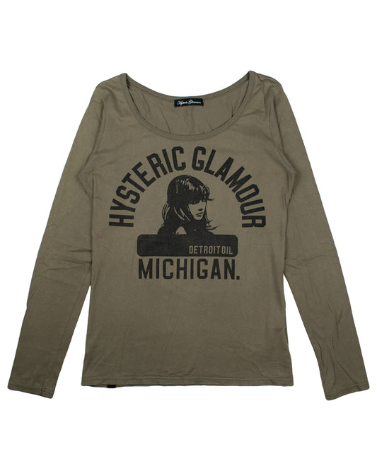 Hysteric Glamour Detroit Oil Michigan Long Sleeve Tee