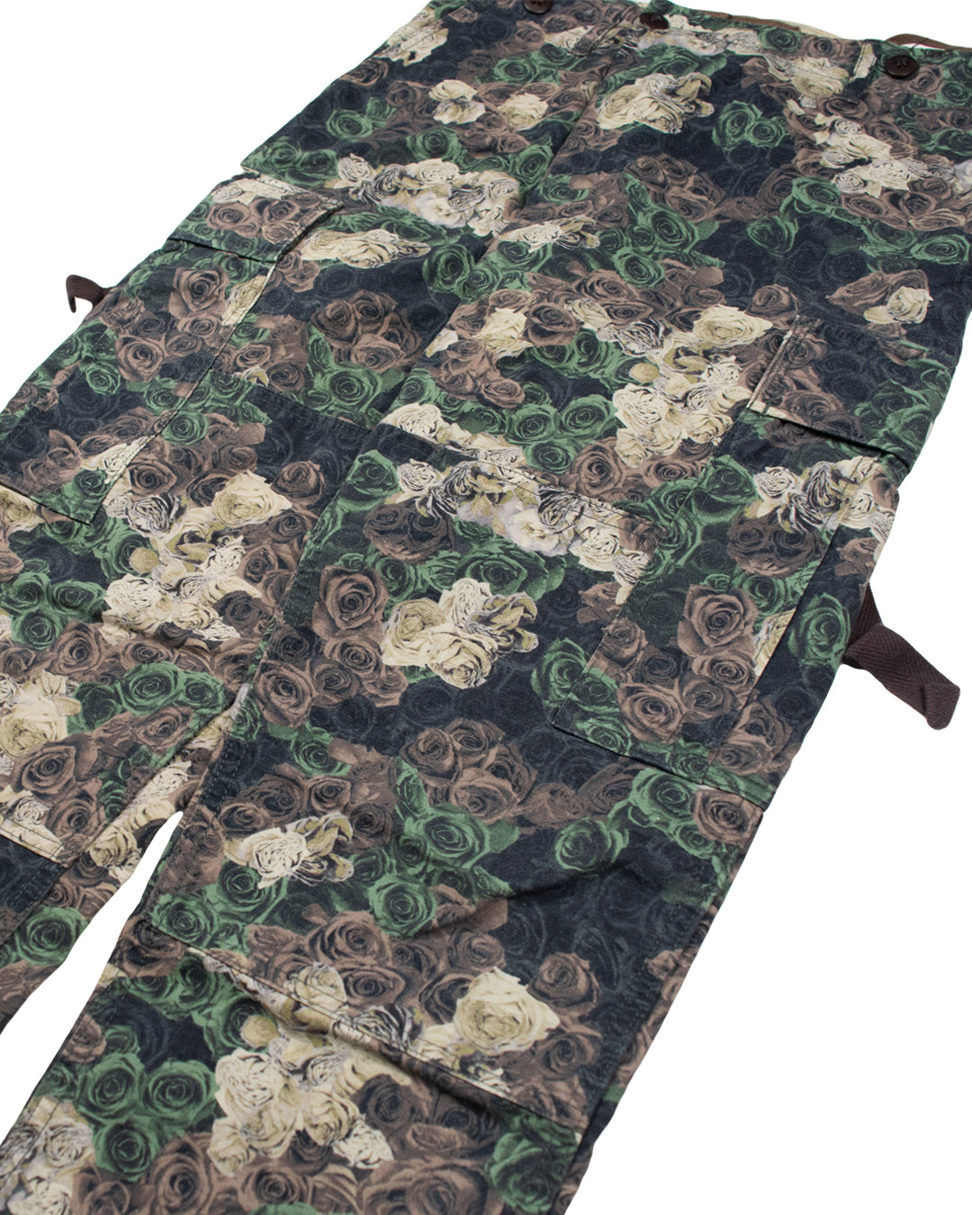 Miharayasuhiro Black Iris Floral Parachute Bondage Cargos – SS11