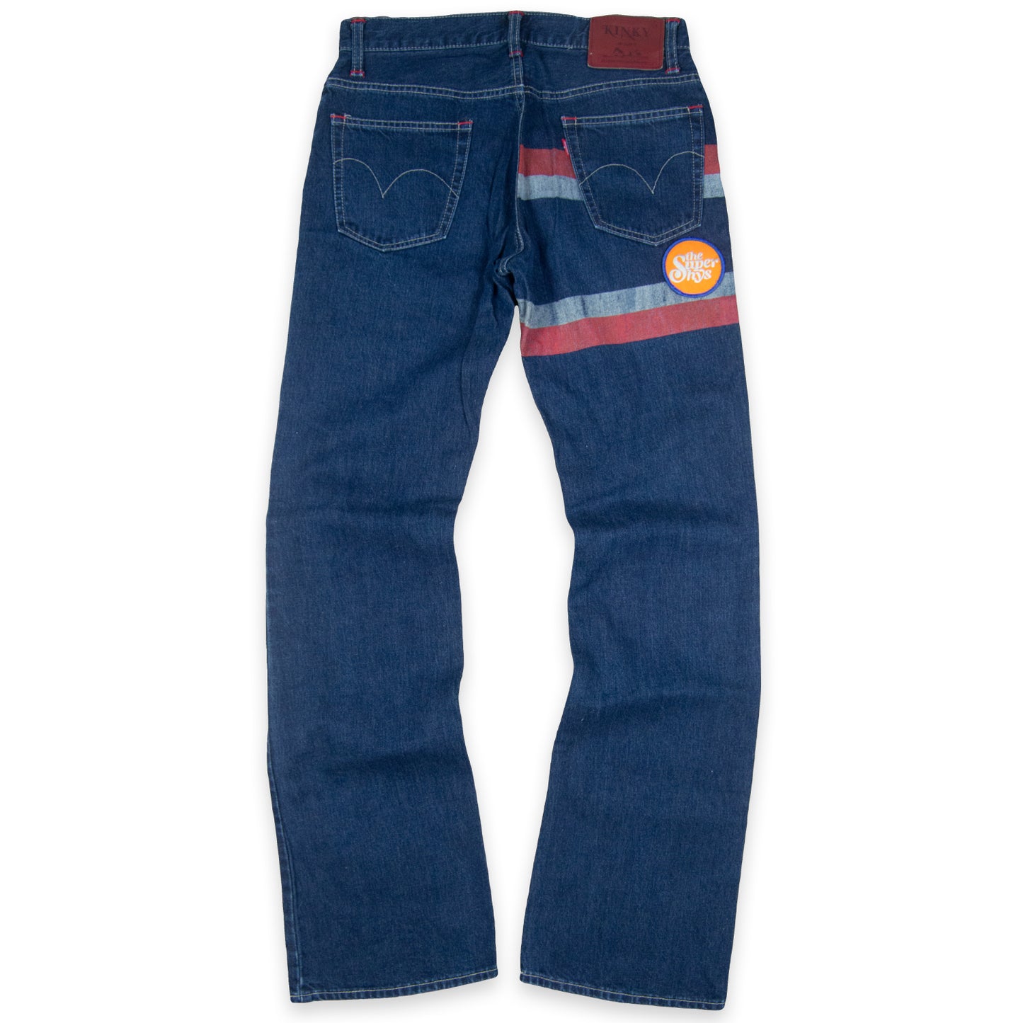 Hysteric Glamour The Super Hys Patchwork Striped Kinky Jeans