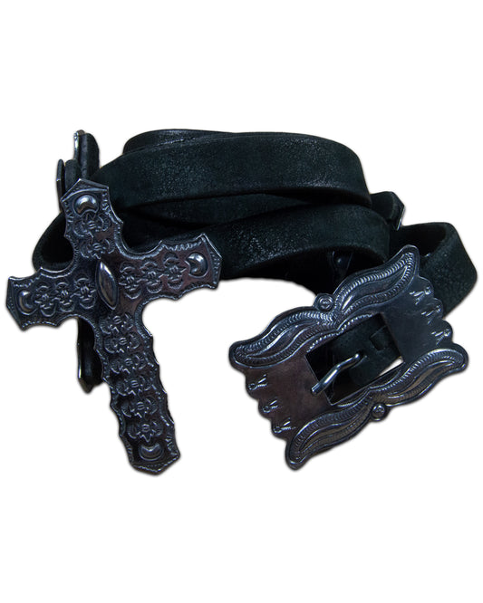 L.G.B Cross Relic Leather Belt
