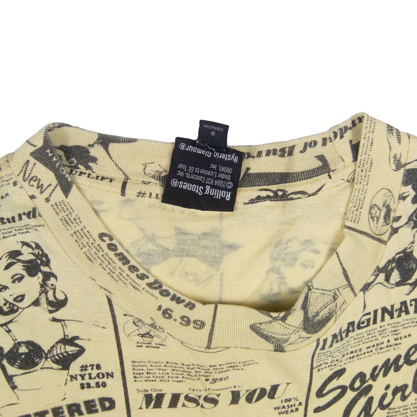 Hysteric Glamour x Rolling Stones All Over Print Tee