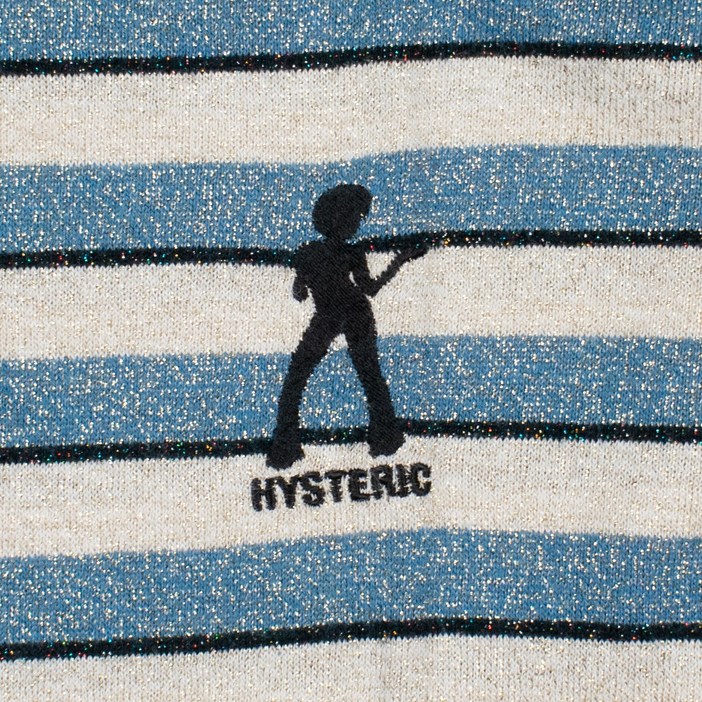 Hysteric Glamour Disco Dancer Striped Shimmer Long Sleeve Tee