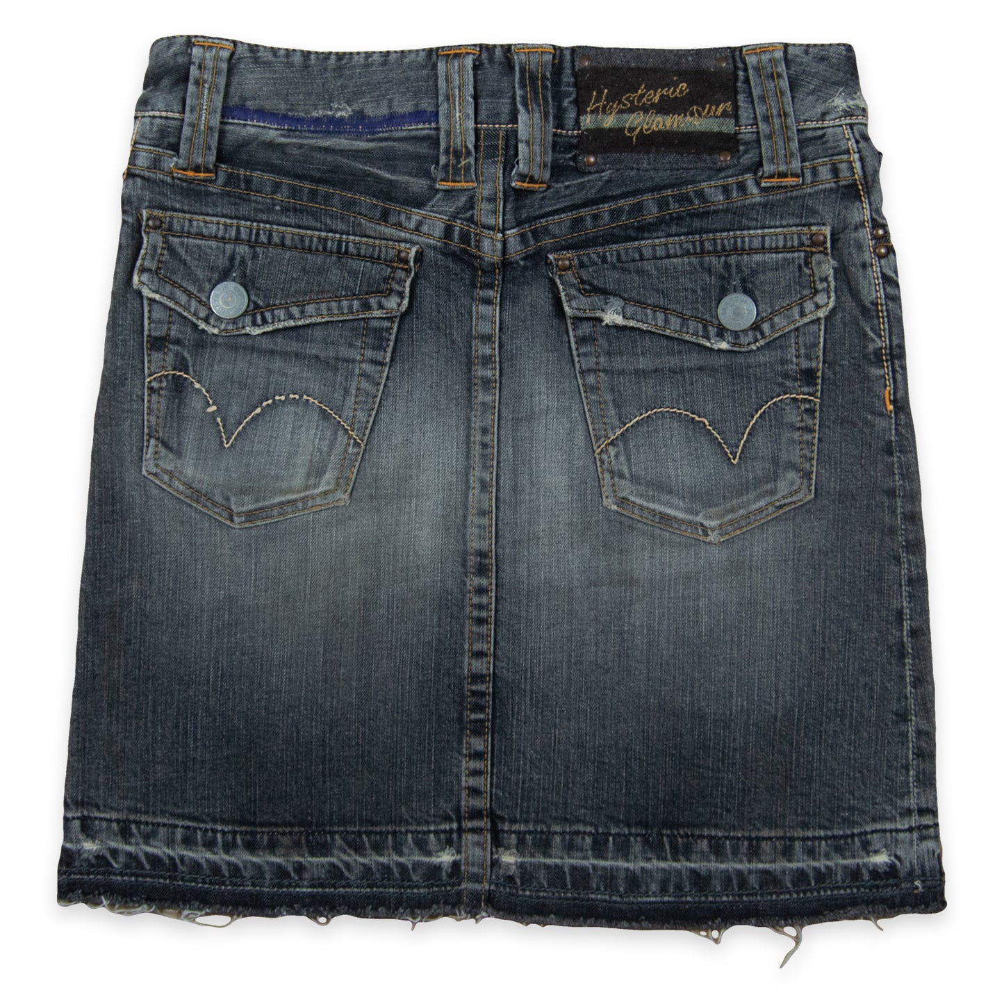 Hysteric Glamour Patchwork Distressed Denim Skirt