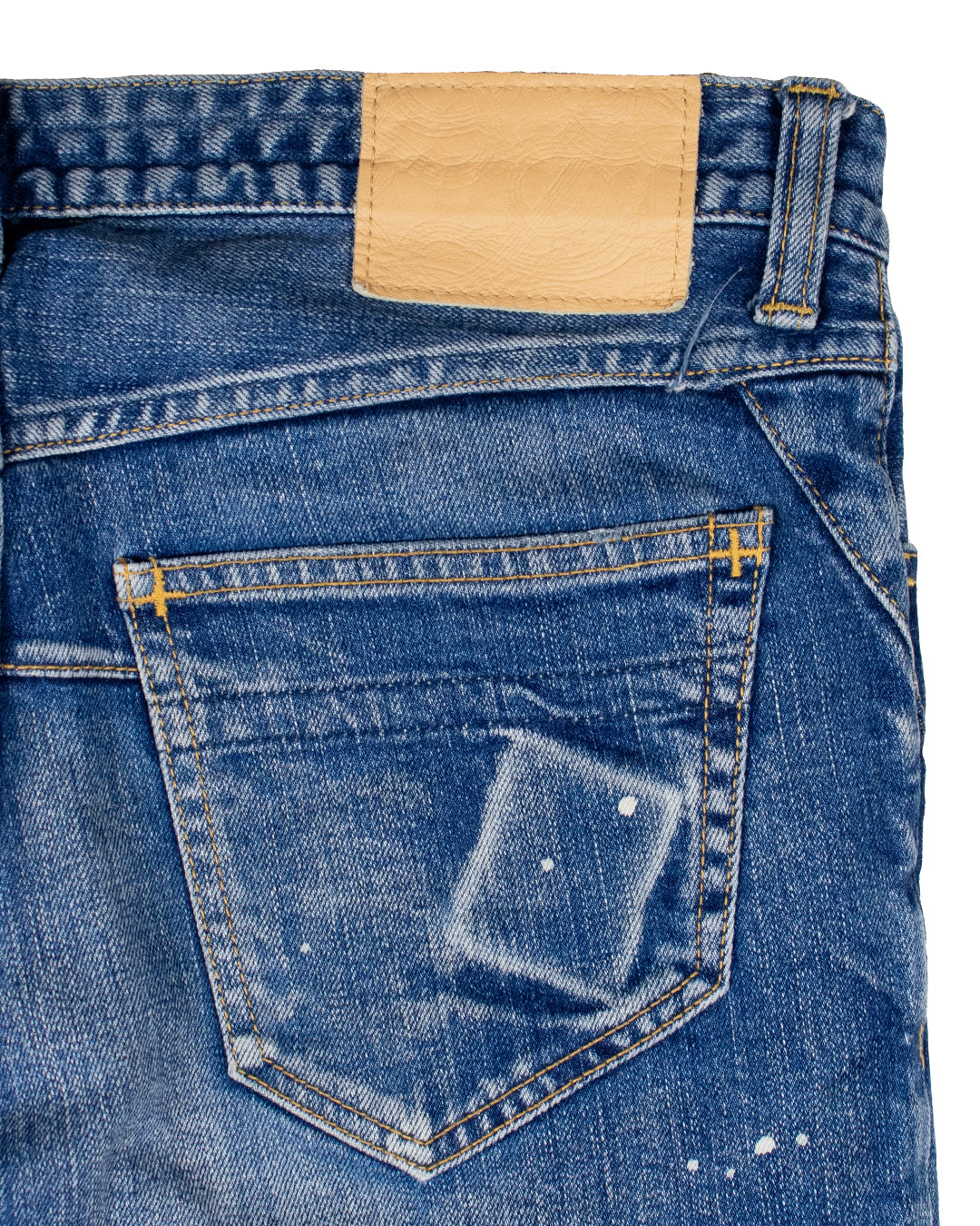 Number (N)ine Distressed Paint Splatter Denim