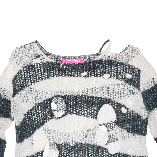 Junya Watanabe MAN Destroyed Striped Knit Sweater – AW02