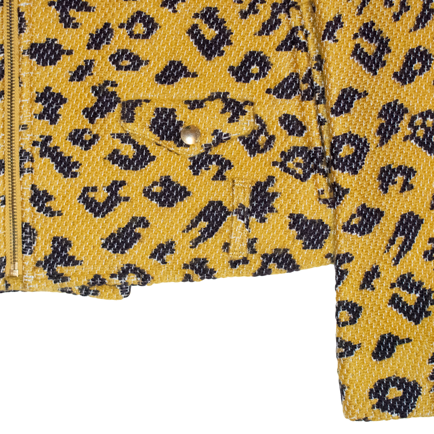 Né-Net Leopard Print Wool Riders Jacket