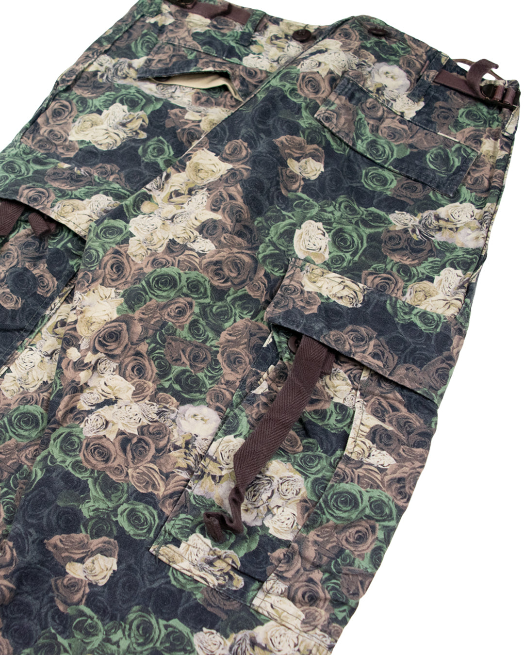 Miharayasuhiro Black Iris Floral Parachute Bondage Cargos – SS11