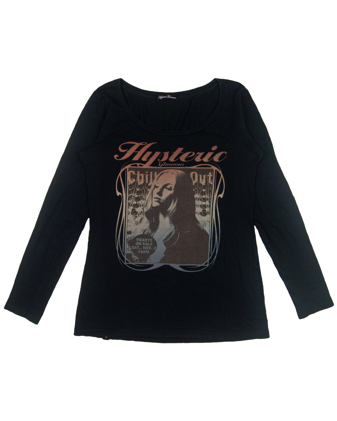 Hysteric Glamour Chill Out Graphic Long Sleeve Tee