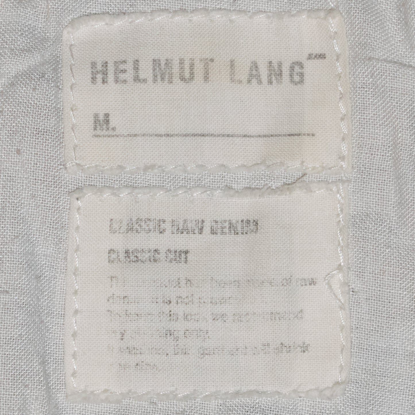Helmut Lang Classic Raw Cut Denim - 1999
